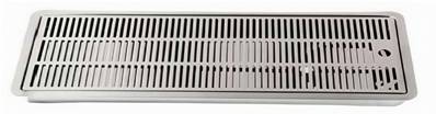 RACCOGLIGOCCE in acciaio inox ad incasso con scarico 800x220mm.
