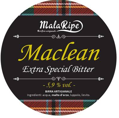 MALARIPE - Birra Maclean Extra Special Bitter 5,9%vol - Polykeg 24lt