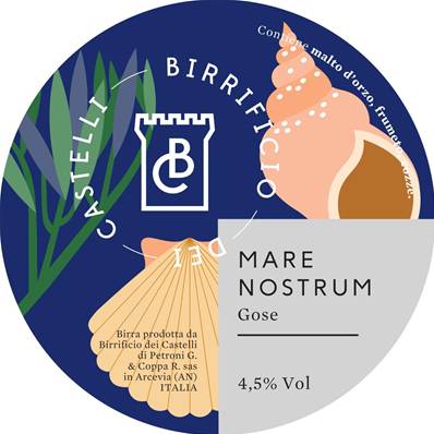 BIRRIFICIO DEI CASTELLI - Birra Mare Nostrum Gose con Paccasassi 4,5%vol - Polykeg 24lt