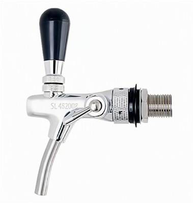 OEM - Rubinetto di spillatura cromato 5/8 con compensatore e canotto da 35mm.