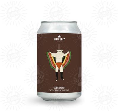 HOPFULLY BREWING (IRL) - Birra Superhero Salted Caramel Imp. Stout 9,5%vol - Lattina 330ml