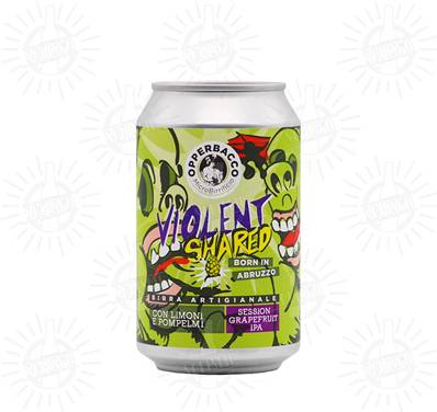 OPPERBACCO - Birra Violent Shared Session IPA con limone e pompelmo 4,1%vol - Lattina 330ml