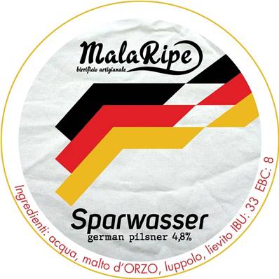 MALARIPE - Birra Sparwasser German Pils 4,8%vol - Polykeg 24lt