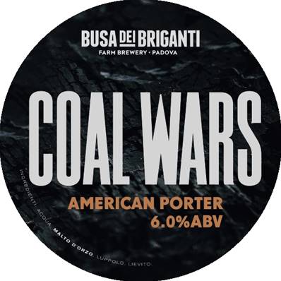 BUSA DEI BRIGANTI - Birra Coal War American Porter 6%vol - Polykeg 24lt