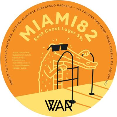 WAR - Birra Miami 82 East Coast Lager 5%vol - Polykeg 24lt