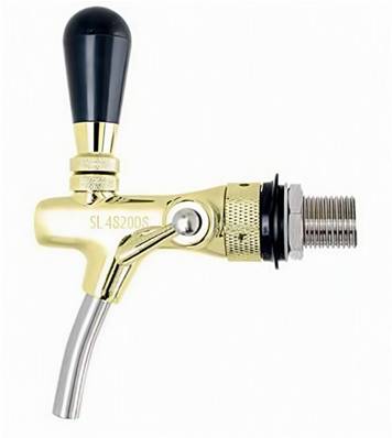 OEM - Rubinetto di spillatura dorato 5/8 con compensatore e canotto da 35mm.