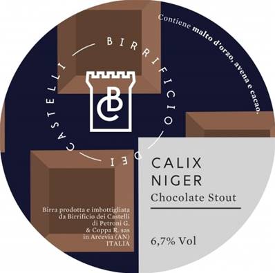 BIRRIFICIO DEI CASTELLI - Birra Calix Niger Chocolate Stout 6,7%vol - Polykeg 24lt