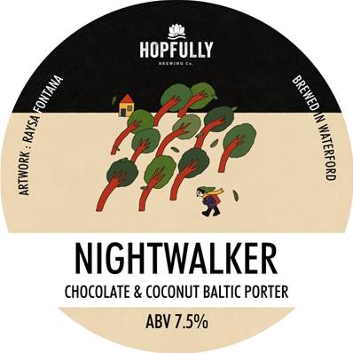 HOPFULLY BREWING (IRL) - Birra Nightwalker Chocolate & Coconut Baltic Porter 7,5%vol - Unikeg 20lt