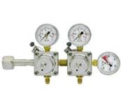 RIDUTTORE CO2 - Riduttore di pressione CO2 a 2 vie indipendenti 4,8/8 bar con 3 manometri