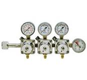 RIDUTTORE CO2 - Riduttore di pressione CO2 a 3 vie indipendenti 4,8/8 bar con 4 manometri
