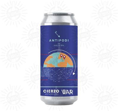 WAR collab. CIERZO - Birra Antipodi Hazy IPA 6,2%vol - Lattina 440ml
