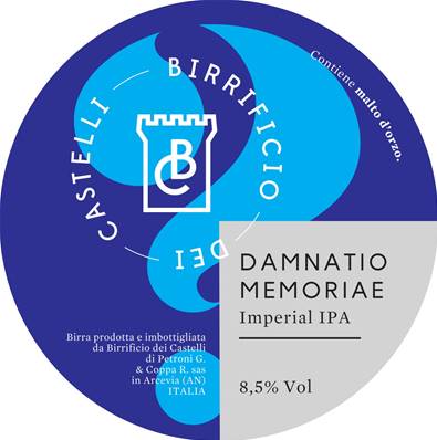 BIRRIFICIO DEI CASTELLI - Birra Damnatio Memoriae Imperial IPA 8,5%vol - Polykeg 24lt