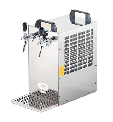 LINDR - Kontakt 70K Green spillatrice soprabanco refrigeram. a secco, due rubinetti e compressore.