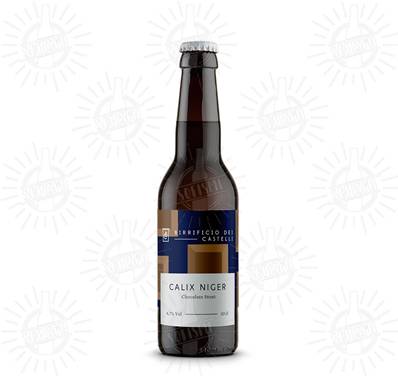 BIRRIFICIO DEI CASTELLI - Birra Calix Niger Chocolate Stout 6,7%vol - Bottiglia 330ml