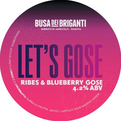 BUSA DEI BRIGANTI - Birra Let's Gose Ribes&Blueberry 4,2%vol - Polykeg 24lt