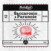 MALARIPE - Birra Saccarosio & Paranoie Whiskey BA Russian Imperial Stout 10,4%vol - Bottiglia 330ml