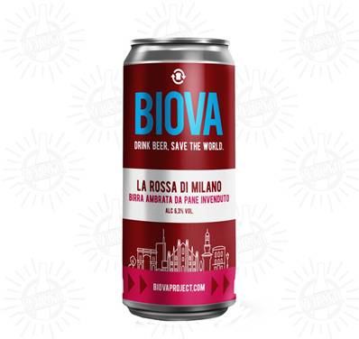 BIOVA - Birra La Rossa Bock 6,3%vol - Lattina 330ml