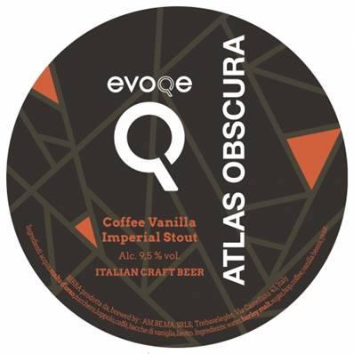 EVOQE - Birra Atlas Obscura Coffee Vanilla Imperial Stout 9,5%vol - Polykeg 24lt