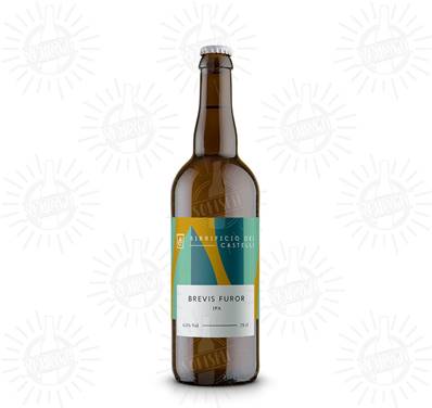 BIRRIFICIO DEI CASTELLI - Birra Brevis Furor DDH IPA 6,3%vol - Bottiglia 750ml