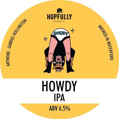 HOPFULLY BREWING (IRL) - Birra Howdy IPA 6,5%vol - Keykeg 30lt
