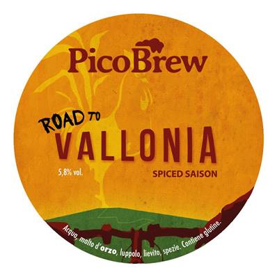 PICOBREW - Birra Road To Vallonia Arancio Spiced Saison 5,8%vol - Polykeg 24lt