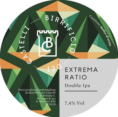 BIRRIFICIO DEI CASTELLI - Birra Extrema Ratio Double IPA 7,4%vol - Polykeg 24lt