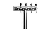 TEE BEER - Colonna di spillatura in acciao inox a T con 6 rubinetti di spillatura.