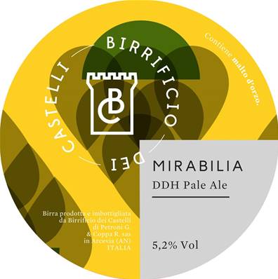 BIRRIFICIO DEI CASTELLI - Birra Mirabilia DDH Pale Ale 5,2%vol - Polykeg 24lt