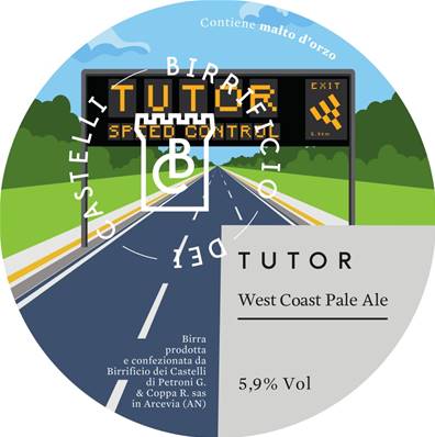 BIRRIFICIO DEI CASTELLI - Birra Tutor West Coast IPA 5,9%vol - Polykeg 24lt