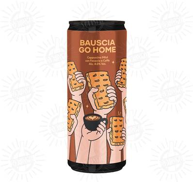 WAR collab. EXUVIA - Birra Bauscia Go Home Cappuccino Mild 4%vol - Lattina 330ml