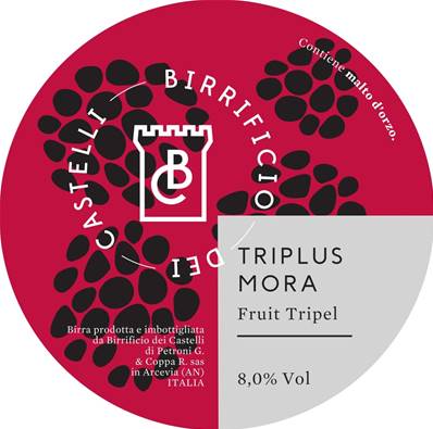 BIRRIFICIO DEI CASTELLI - Birra Triplus Mora Fruit Tripel 8%vol - Polykeg 24lt