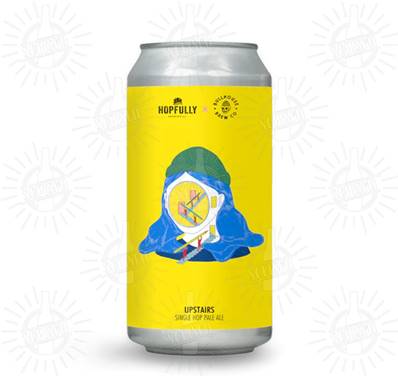 HOPFULLY BREWING collab. BULLHOUSE - Birra Upstairs New England Pale Ale 5%vol - Lattina 440ml
